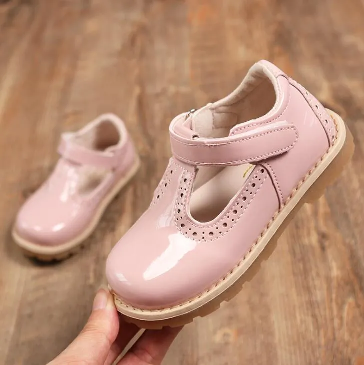 Alta qualidade sapatos de couro sapatos de princesa das crianças menina doce linda sapatos rosa desgaste do partido crianças