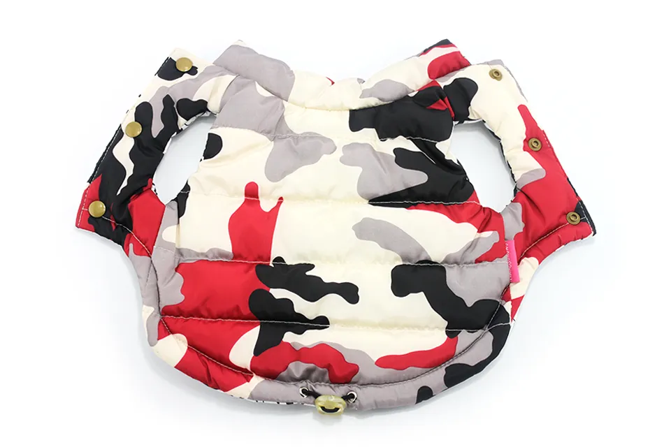  New Double-sided Wear Dog Winter Clothes Warm Vest Camouflage Letter Pet Clothing Coat For Puppy Small Medium Large Dog XXL 306