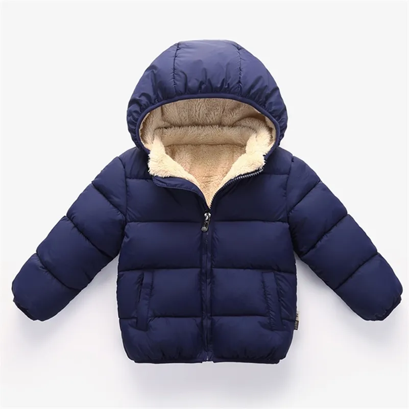 Bébé garçons veste hiver manteaux épais pour enfants garçons vêtements d'extérieur en laine chaude pour filles veste à capuche en fourrure vêtements pour enfants 12 3 4 ans LJ200828
