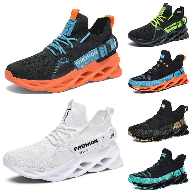 Highs Quality Men Running Shoes Andningsbara Trainers Wolf Grå Tour Gul Teal Triple Black Khaki Grön Ljus Brun Brons Mens Utomhus Sport Sneakers