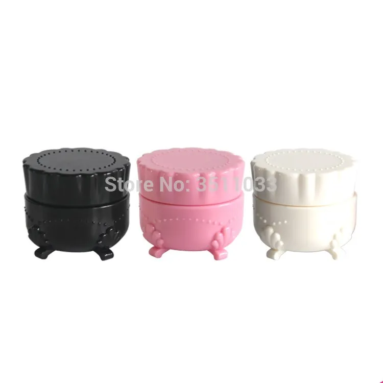 5G Jar Cosmetic vazio para Eye Cream plástico portátil pequeno Viagem Box recarregáveis ​​garrafa branca Preto Cor-de-rosa