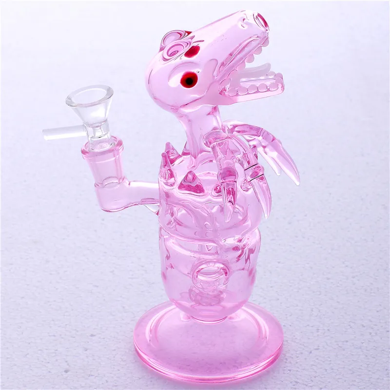Glass Smoking Water Pipe Bong Bubbler 7.5 Inch Pink Same Day Shipping