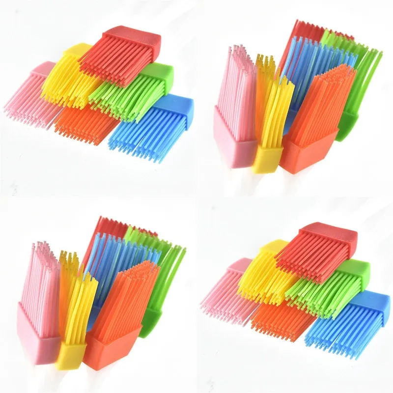 Poignée givrée Barbecue Brosse À Huile Portable Petit Camping Silicone Pain Cuisson Cuisinier Fournitures De Cuisine Brosses Ménage Nouvelle Arrivée 0 25mh F2