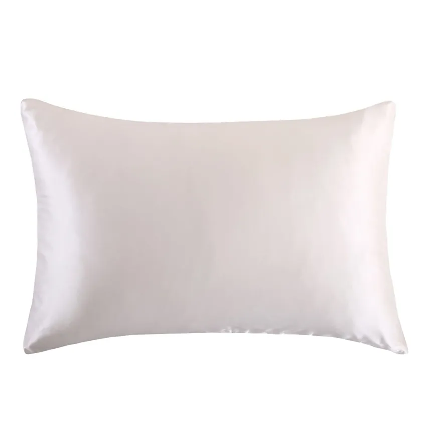 100% Nature Mulberry Silk Pillowcase Zipper Pillowcases Pillow Case för hälsosam Standard Queen King Multicolor 220217