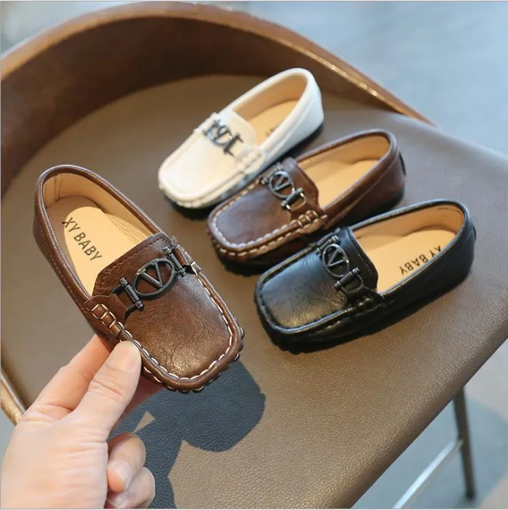 Kinderen Schoenen Zacht PU Lederen Peuter Loafers Baby Boy Schoenen Klassieke Stijl Slip-on Jongens Schoenen Maat 21-30 Lente Herfst