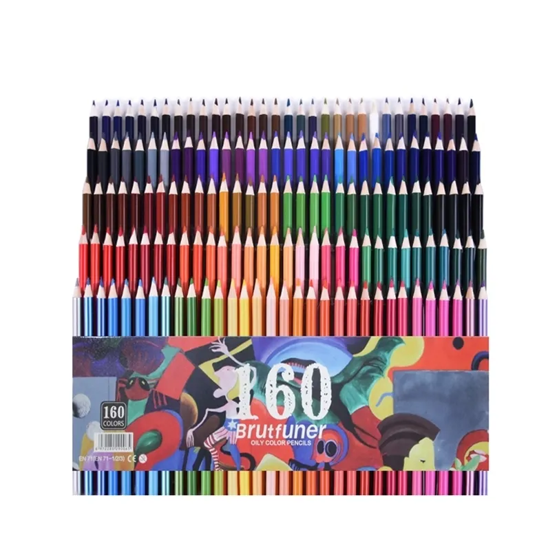 Chenyu 150 أقلام ملونة مياه الثمارة اللازورد دي كور 48/72/160 ألوان زيت قابل للذوبان لون قلم رصاص للفنون المدرسية 201223