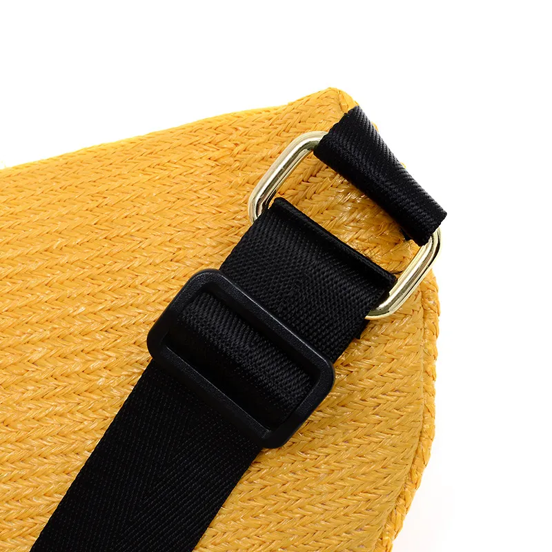 Women Summer Travel Fanny Pack Phone Wallet Waist Belt Pouch Chest Shoulder Cross Body Beach Straw Bum Bag