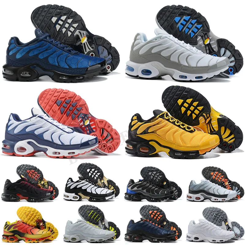 Plus TN SEG Sapatos de Alta Qualidade Homens Triple Black White Hyper Blue Chaussures Athletic Mens Trainer Sports Sneakers