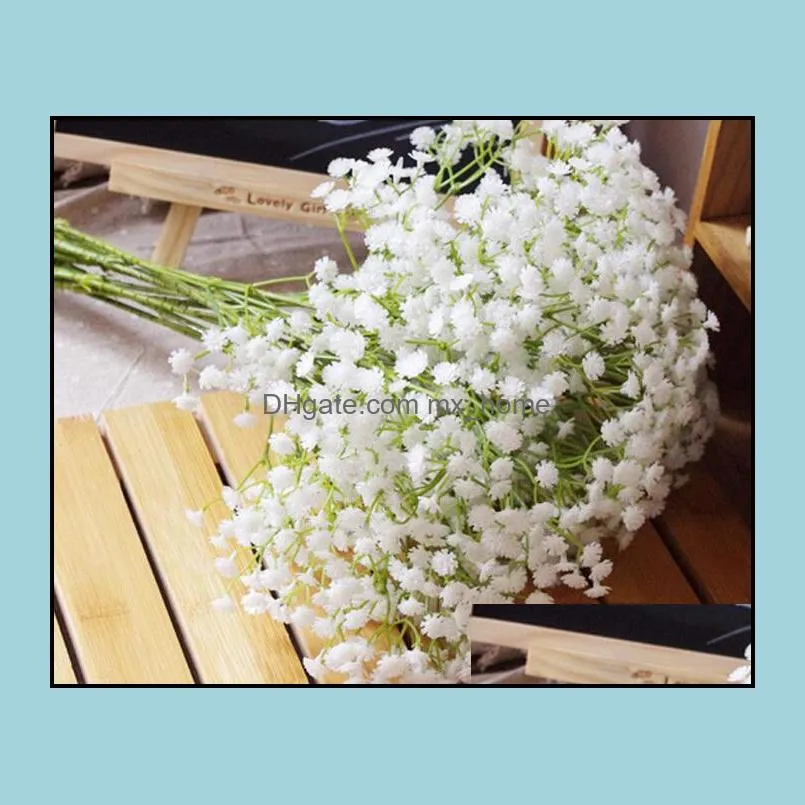 Gypsophila silk baby breath Artificial Fake Silk Flowers Plant Home Wedding Party Home Decoration Free Shipping