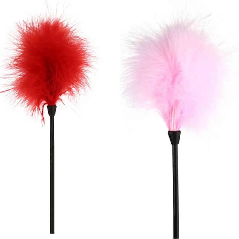 NXY Sex Pump Leksaker Flirt för par Tickle Fluff Feather Stick Vuxna Interaktiva spel Fetisch Erotiska Seduction Tools 1221