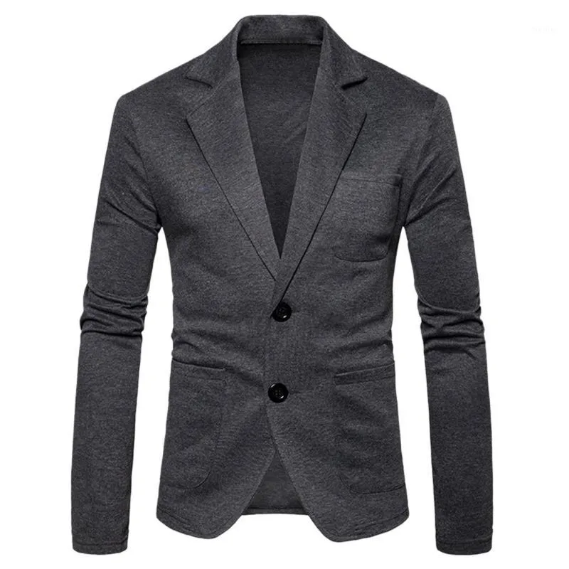 Casaco de Blazer Sólido Casual para Homens 2019 Business Casual Collar Colar Basical Mens Blazers Casaco Casaco BLASER MASCULINO1