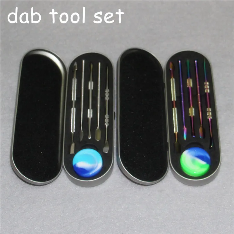 10pcs wax dabber tool Dab Tools with silicone jar Bar Concentrate DabberTool glass reclaim catchers Ego DHL