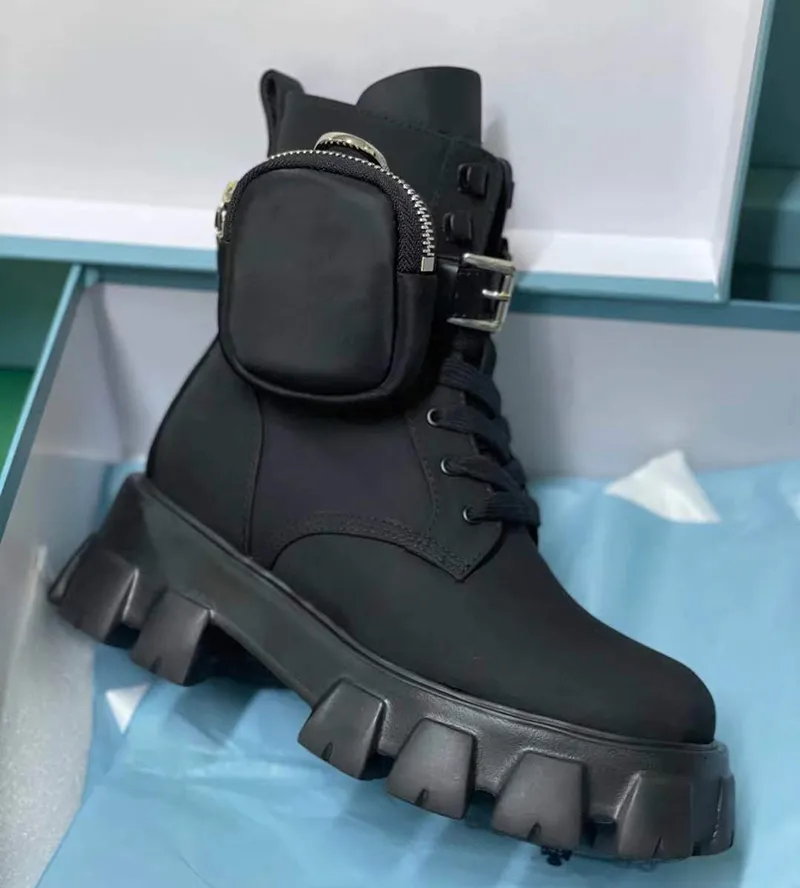 Women Designers Rois Boots Ankle Martin Boots and Nylon Boot military inspired combat boots nylon bouch attached to the ankle with bags