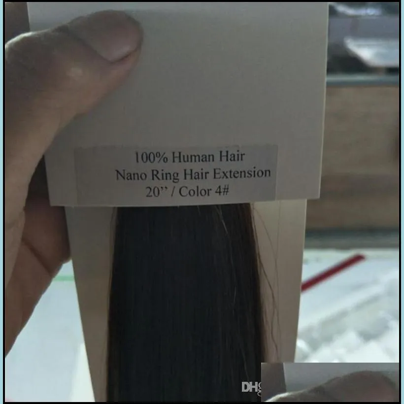 10A--Best Quality 100% Human Hair Nano Ring hair extension, 1g per strand&100s per Lot, free DHL