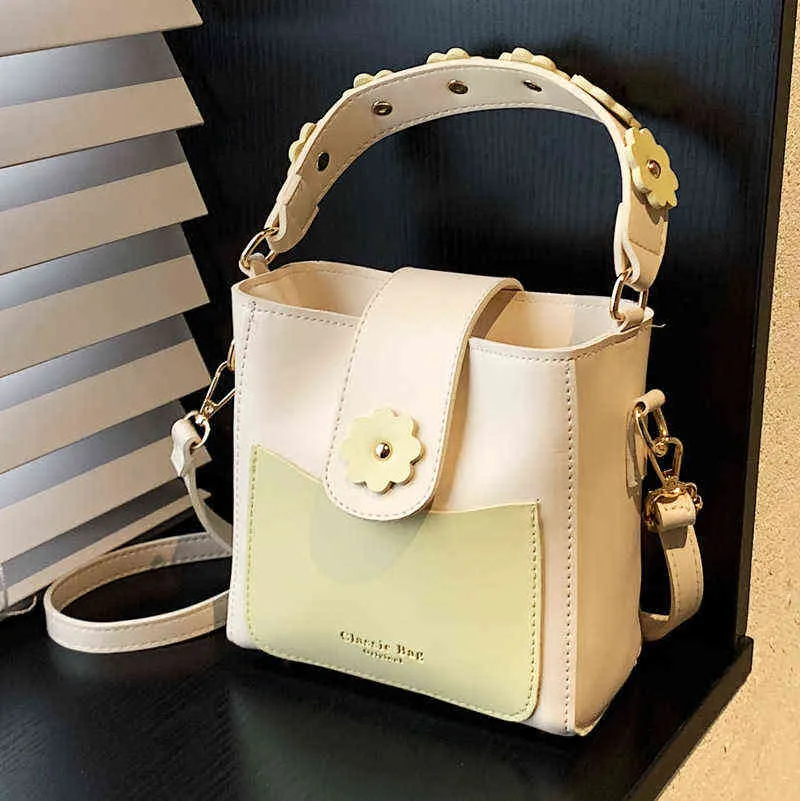 Shoulder Bags Bucket Woman Handbag Women`s Leather Luxury Designer for Women Brands Crossbody 220207
