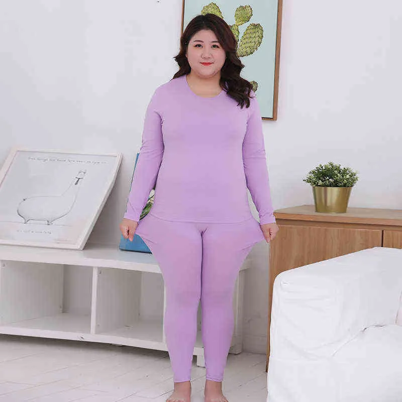 Breathable Winter Thermal Underwear Big W Set For Women Large Size