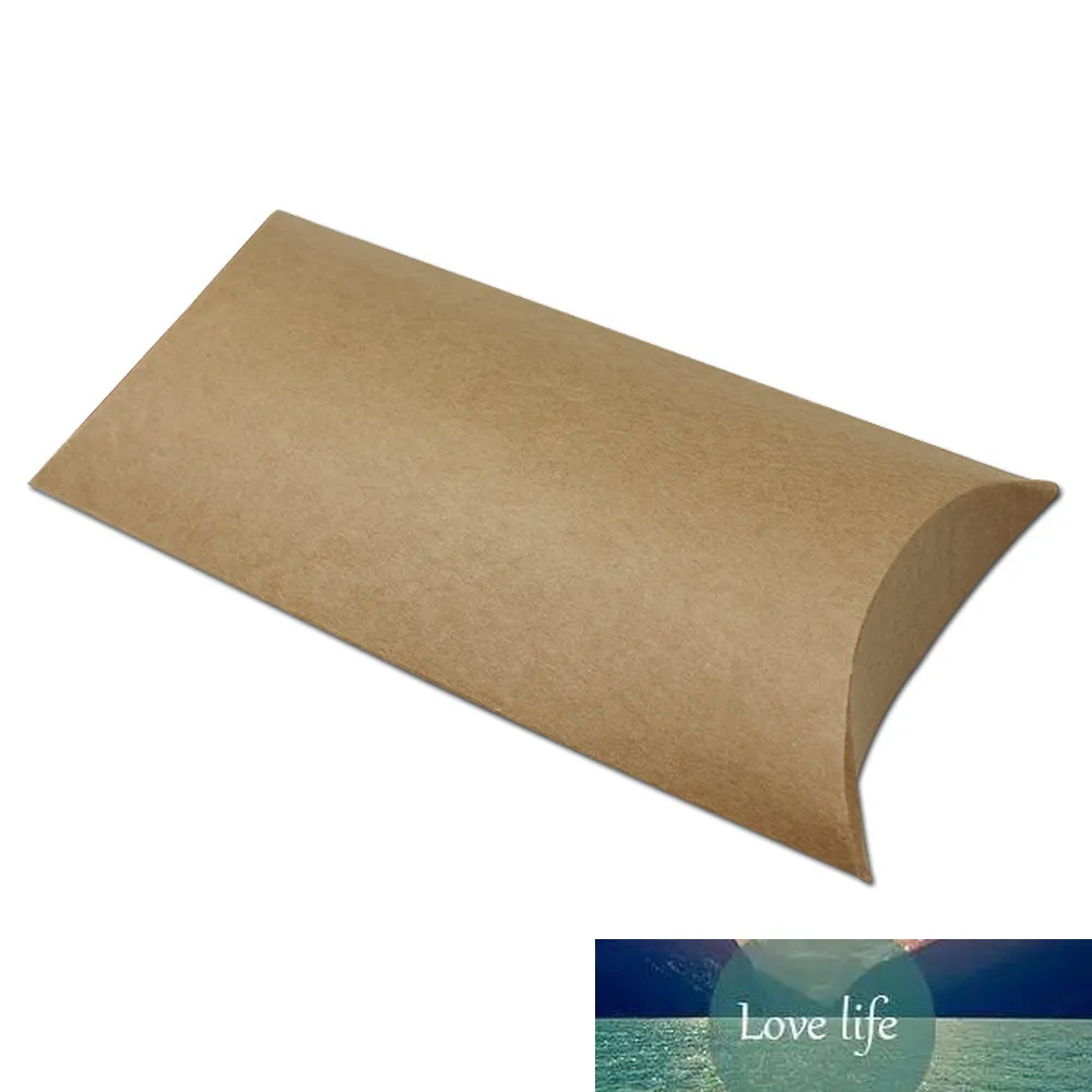 17 * 10 * 4 centímetros 10pcs / Lot papel Kraft Pillow Forma Packing favor dos doces da festa de casamento caixas caixa de presente de chocolate pacote pequeno bolo