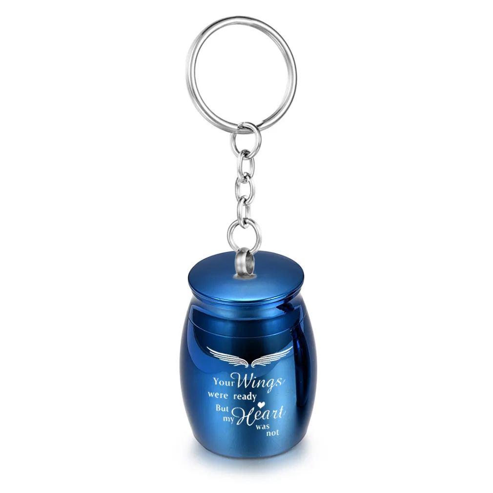 Memorial Angel Wings Urn Keychain Mini Keepsake For Ashes Of Loved