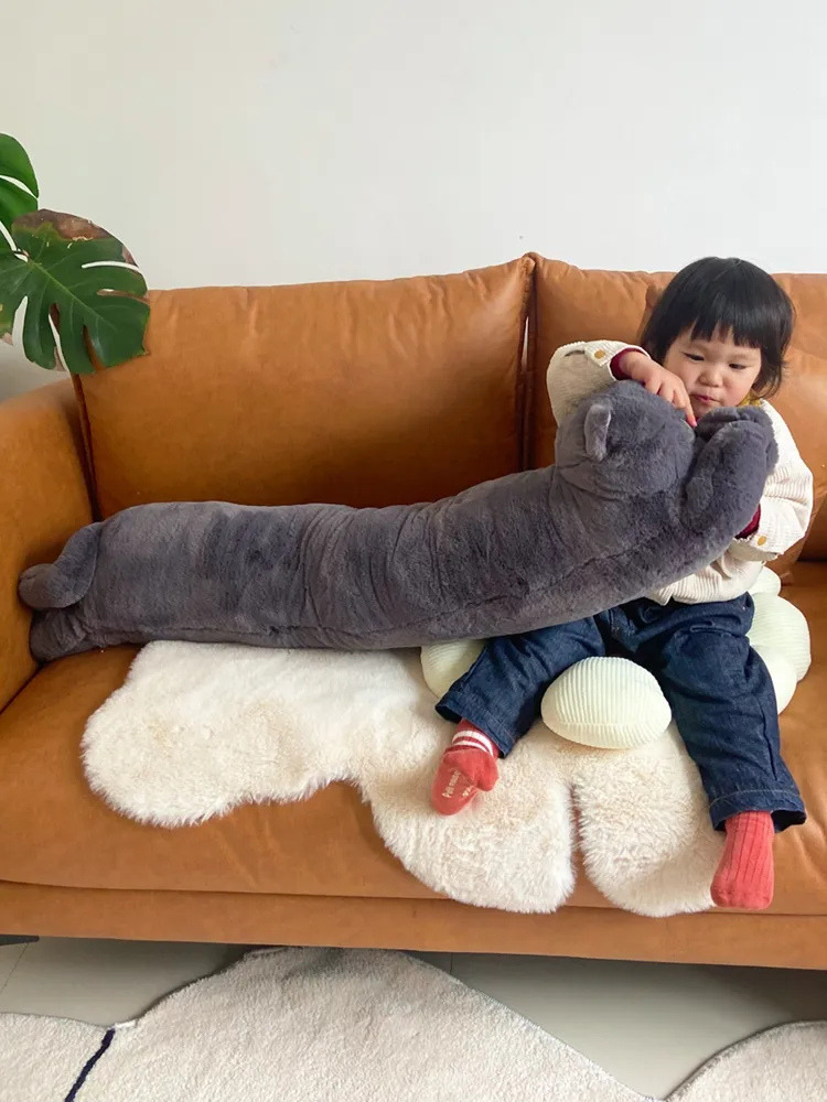 Kawaii gato boneca grande gatinho macio gatinho macio brinquedo almofada almofada almofada sofá para menina presente de feriado 43inch 110cm dy10036
