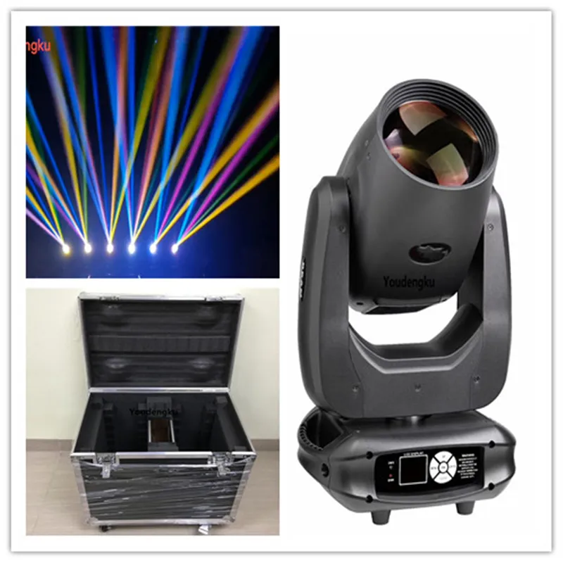 2pcs المنشورات المزدوجة 310W Moving Head Light Beam Spot Spot Wash 10R Party Stage Moving Hoving Lights مع حالة الطيران