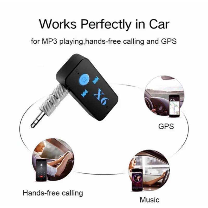 Generic Mini Car Bluetooth Receivers,Bluetooth Car Kits Wireless Aux Audio Receiver  Adapter