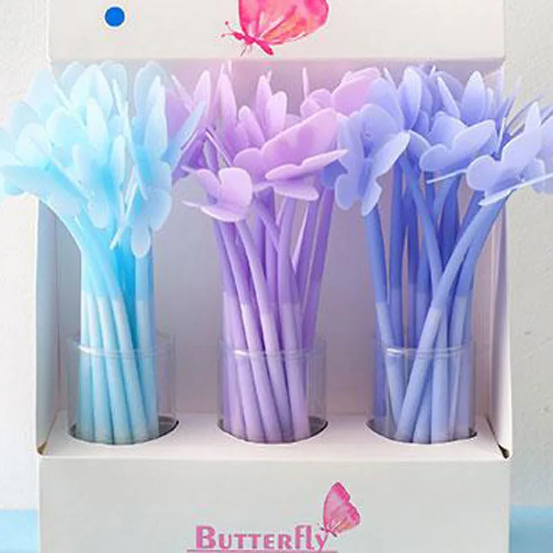 Creative Cartoon Butterfly Gels Pens Student Student Office Hotel Supplies Business Wedding Petionery