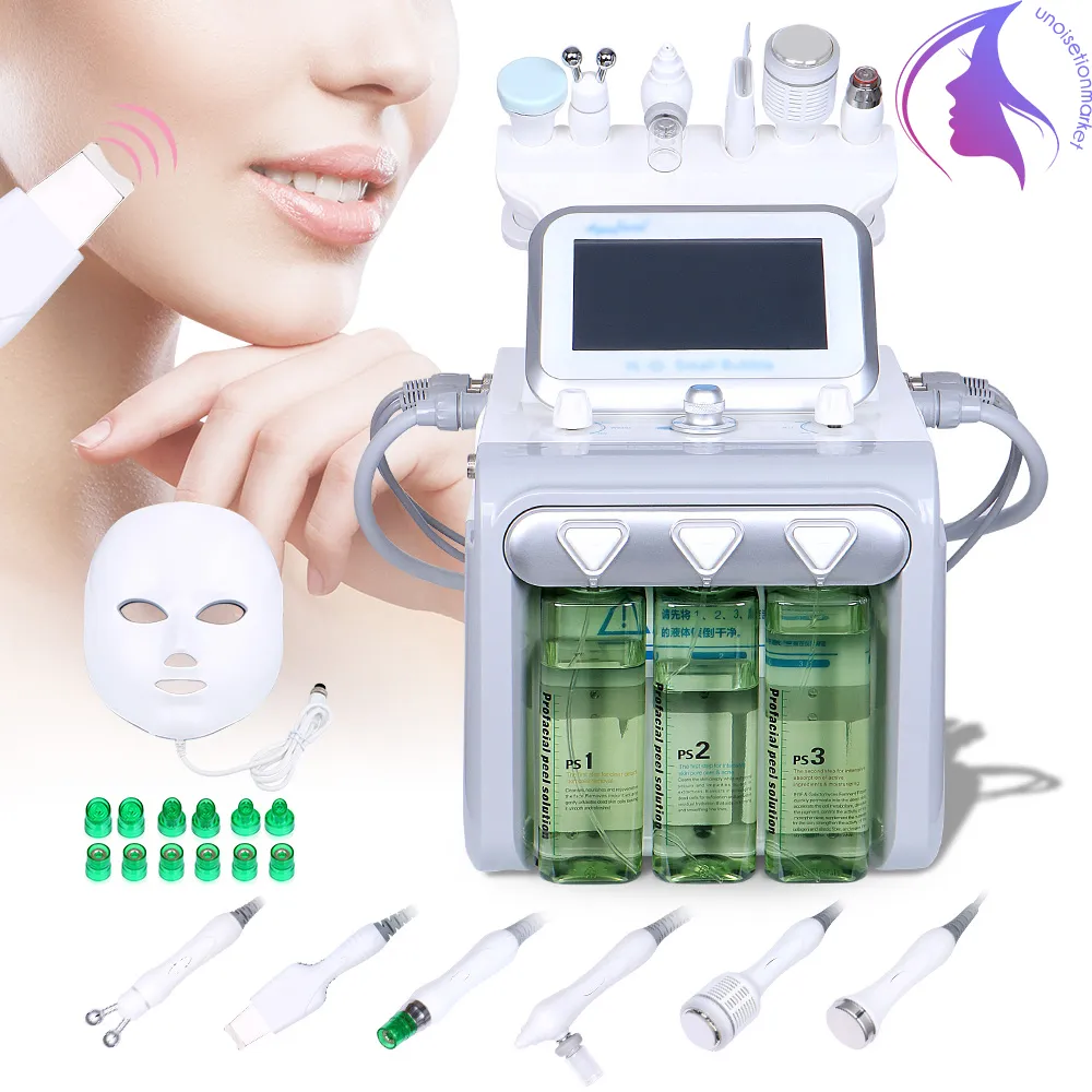 Syre jet 7in1 hydro dermabrasion vatten microdermabrasion peeling professionell ansikte spa skönhet maskin ansiktsvård hud åtdragning