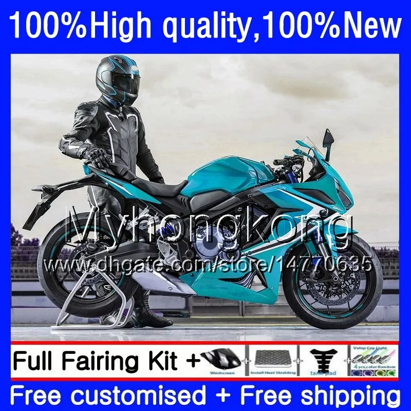 Kroppsarbete för Honda CBR 650F CBR650F 11 12 13 2014 2015 53HM.82 CBR650 F CBR-650F Glansig Cyan CBR 650 F 2011 2012 2013 14 15 16 Fairing Kit