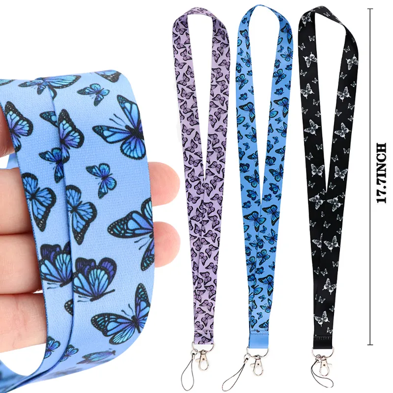 Cute Butterfly Lanyards for Id Badges, Fashionable Badge Reel