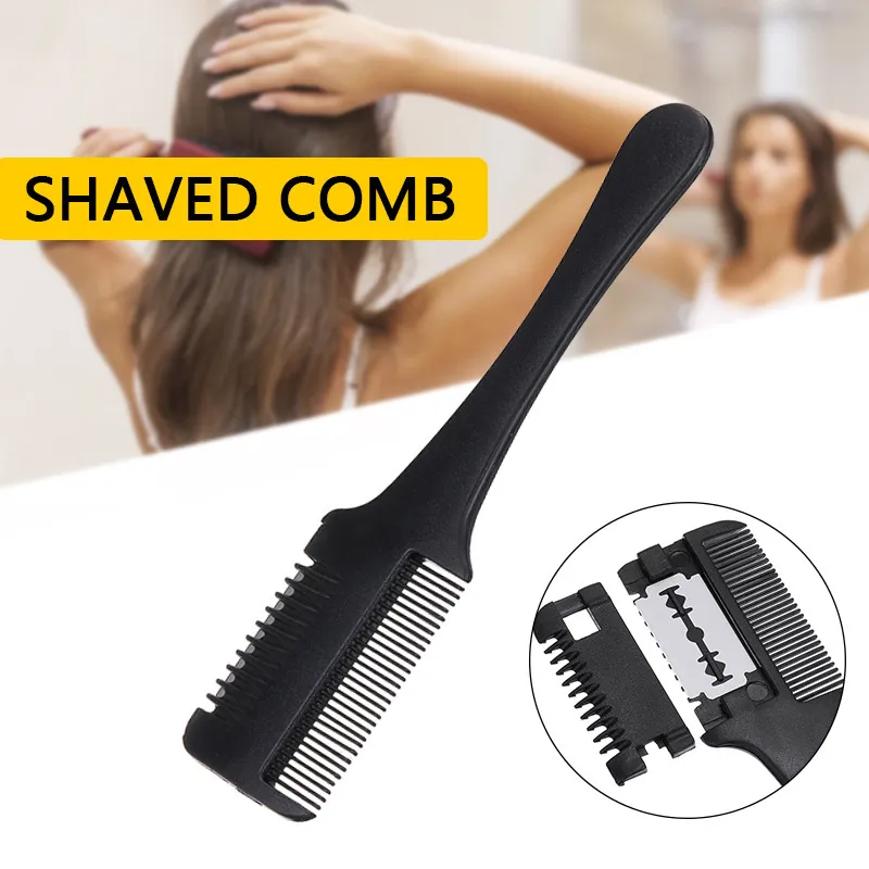 DHgate.com:Black Handle Hair Cutting Comb with Detachable Razor Blades ...