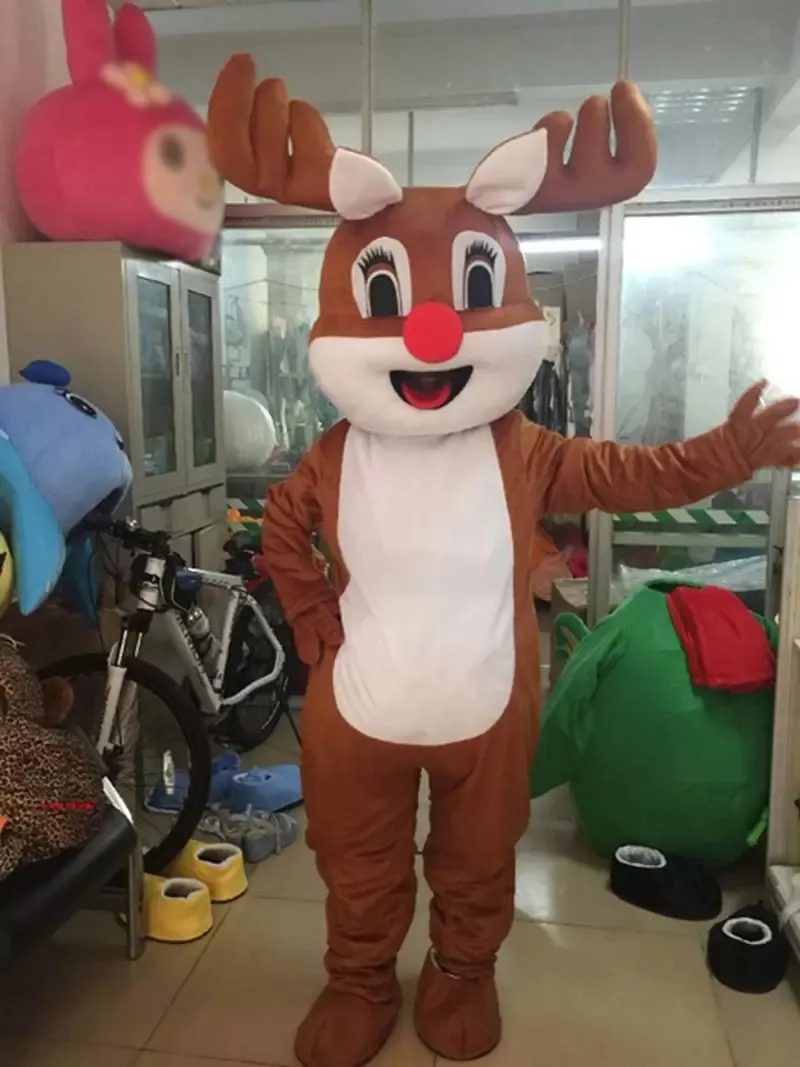 Dorosły Rozmiar Xmas Deer Maskotki Kostiumy Halloween Fancy Party Dress Cartoon Character Carnival Xmas Easter Reklama Birthday Party Costume Strój