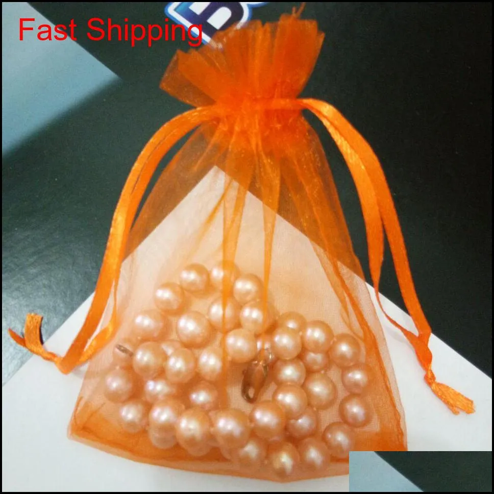 wholesale 200pcs/lot 5x7 7x9 9x12 10x15 cm clear drawstring organza bags jewelry/ christmas/wedding/birthday/gift packing bags