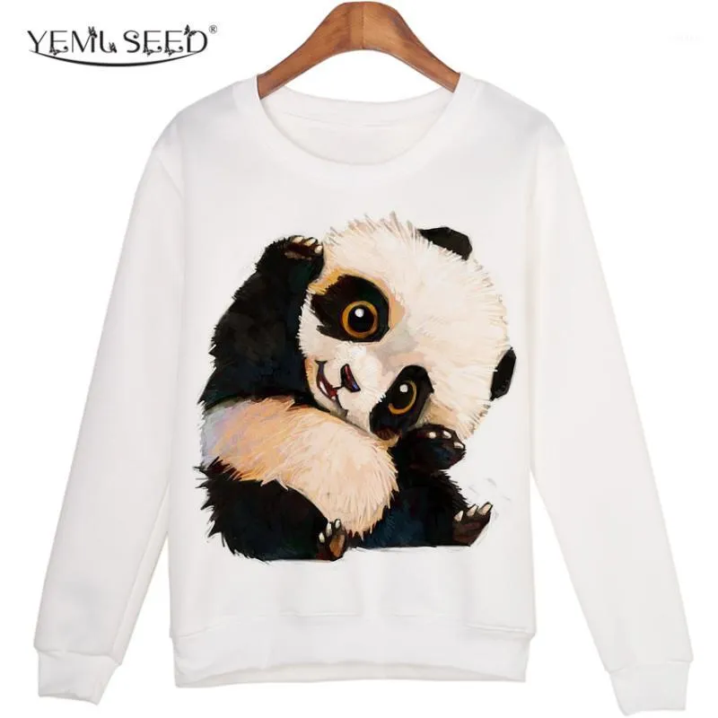 Sweats à capuche pour femmes en gros - Sweat-shirt animal mignon Sudaderas Mujer Panda Imprimé Harajuku Kwaii Moleton Pulls WMH291