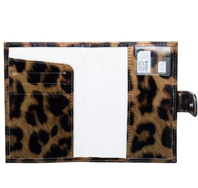 Women PU Leopard Prints Multifunctional Travel Card Holder Hasp Passport Bag Mix Color