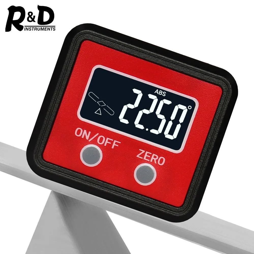 R&D Angle Protractor Universal Bevel 360 Degree Mini Electronic Digital Protractor Inclinometer