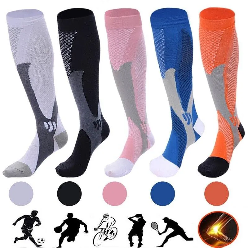 Chaussettes de compression Bas d'allaitement en nylon Spécialisé pour le cyclisme en plein air Chaussettes respirantes pour adultes à séchage rapide