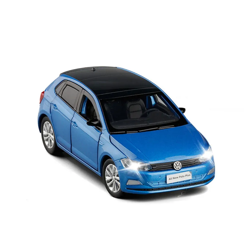 1:32 VW Polo Plus Model Car Alloy Diecast Toy Vehicle Kid Gift Collection  Yellow