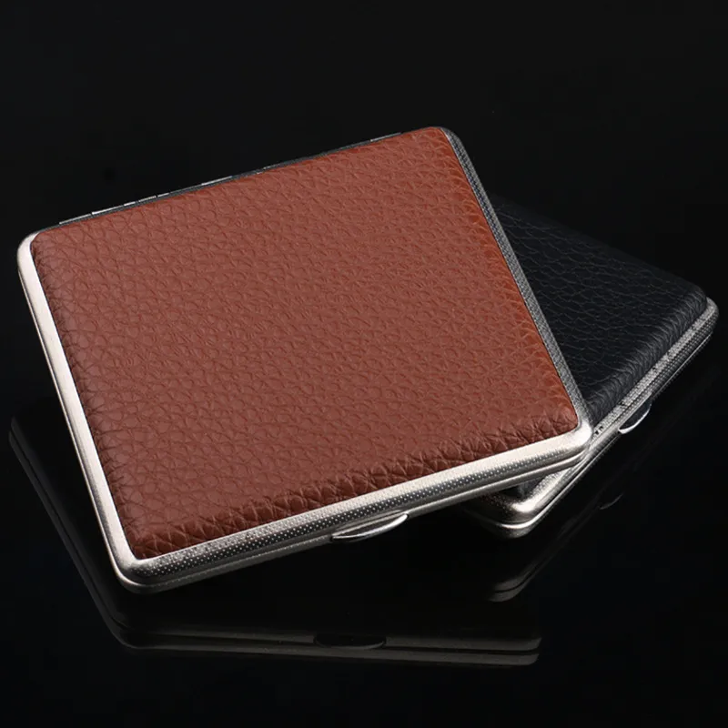 Luxurious Metal PU Cigarette Case Shell Casing Storage Box High Quality Exclusive Design Portable Decorate Hot Cake WB3216