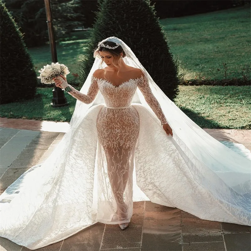 Mermaid Wedding Dress With Detachable Train Luxury... From Huifangzou,  $207.97 | DHgate.Com