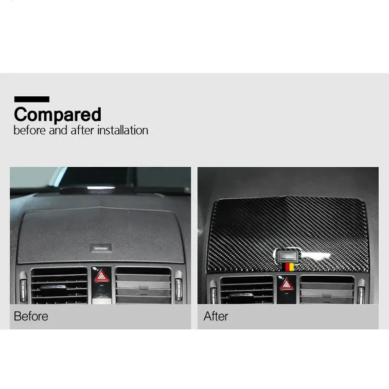 Внутренняя наклейка из углеродного волокна, автомобильная навигационная панель, наклейка, накладка для Mercedes W204 C Class 2007-2010, автоаксессуары2543