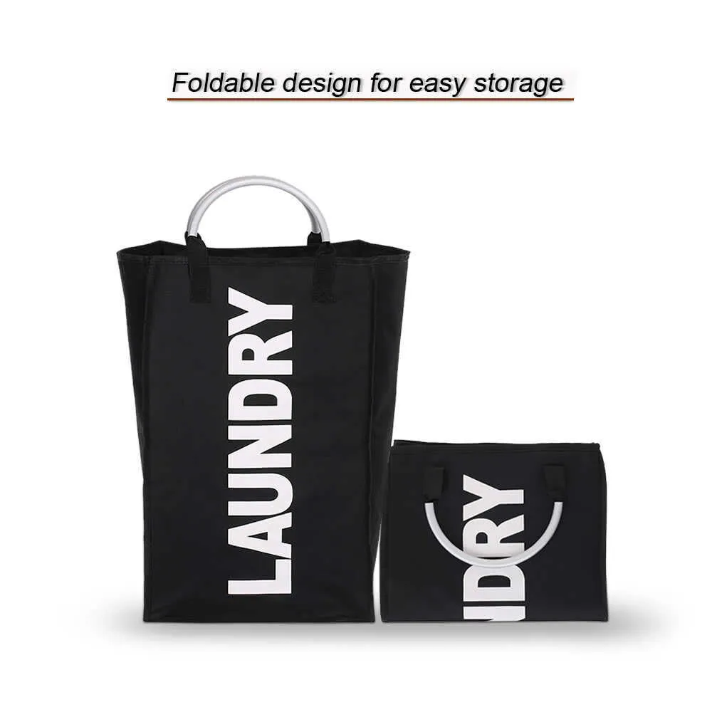 Large Foldable Laundry Bag Collapsible Oxford Washing Dirty Clothes Laundry Basket Portable Laundry Storage Bag2338