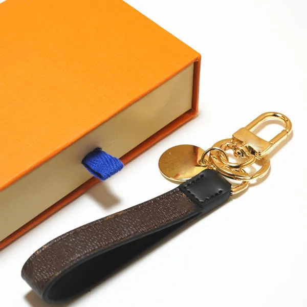 Оптовая высококачественная кожаная цепочка для ключей модная классическая сумка подвесной аксессуары с упаковкой коробки