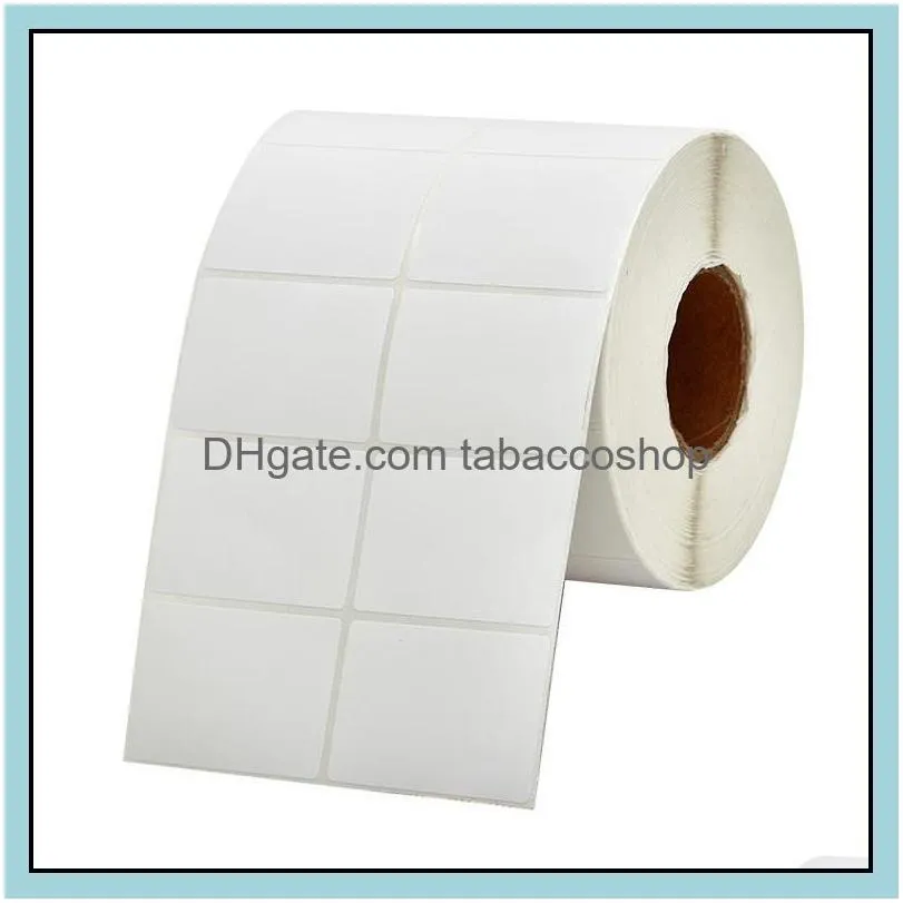 blank coated paper barcode price tag adhesive sticker label roll package delivery address labels office print stickers square