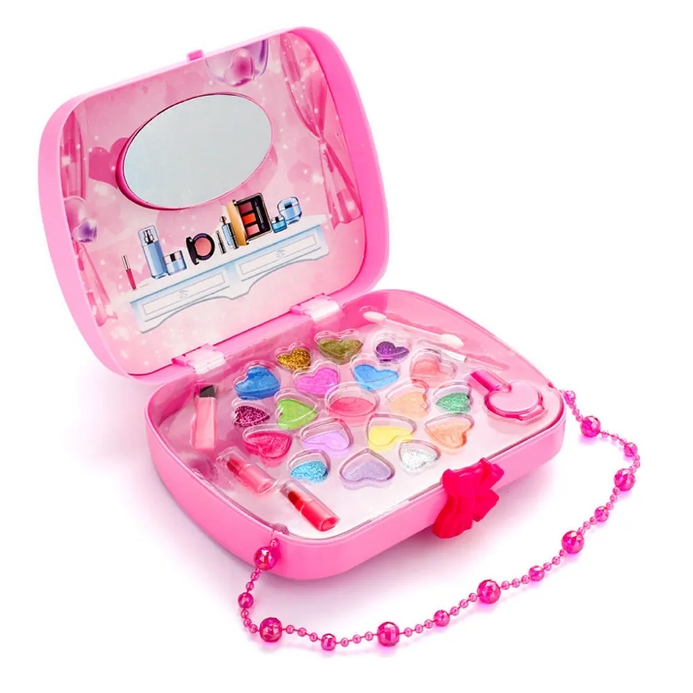 Kids Make Up Toy Set Pretend Play Princess Pink Makeup Beauty