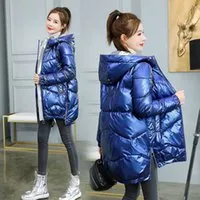 Cotton women's Hooded Jacket, bright and warm coat, casual wear, novelty, winter, p9852021