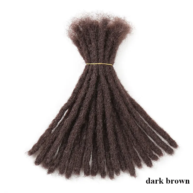 Handmade Dreadlocks Hair Extensions Black Reggae Synthetic Crochet Braiding Twist Hair For Afro Women And Men