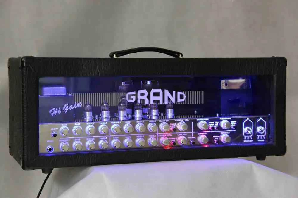 Testata amplificatore per chitarra valvolare HI GAIN personalizzata Amplificatore per chitarra a quattro canali Amplificatore per chitarra da 120 W con LOGO SU Guadagno, bassi, medi, alti, controllo volume