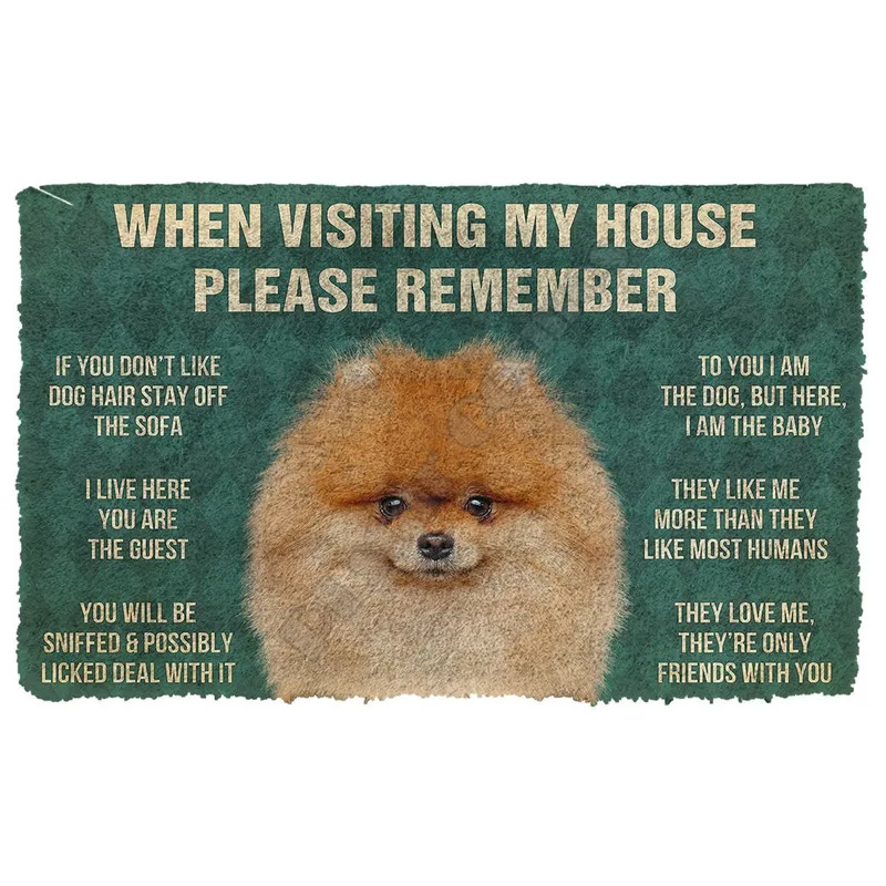 Pomeranian doormat on sale