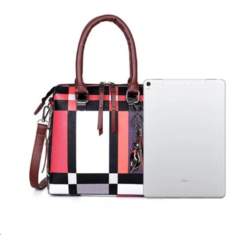 New Luxury Handbags Plaid Women Bags Designer 2021 Tassel Purses and Handbags Set Bags Female Bolsa Feminina