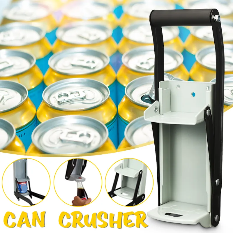 Fer 16 onces Heavy Duty Can Crusher Smasher Soda Beer Cola Budweiser Recycling Tool Home Dispensing Can Crusher Bottle Opener 201201